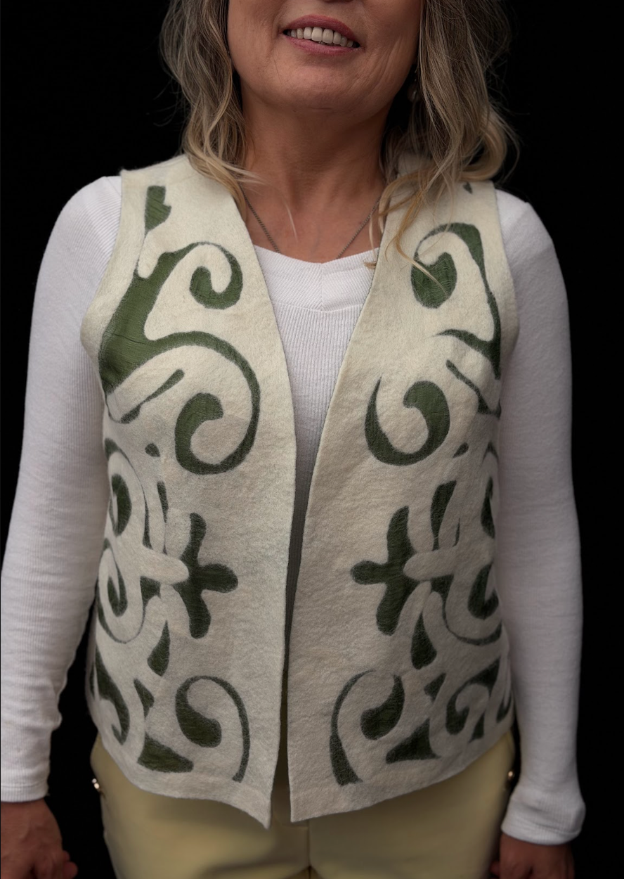 Short Vest Silk / Wool