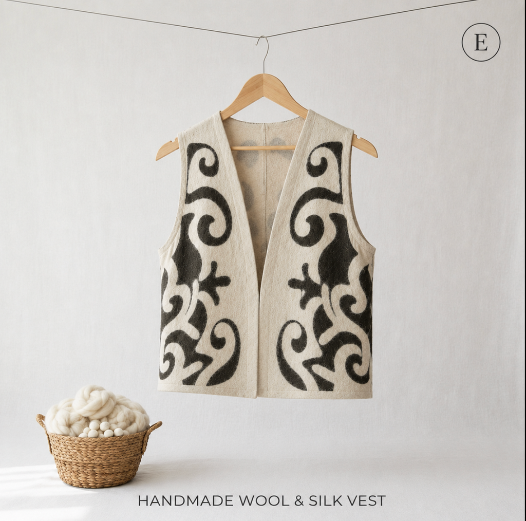 Short Vest Silk / Wool