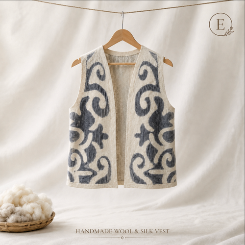 Short Vest Silk / Wool
