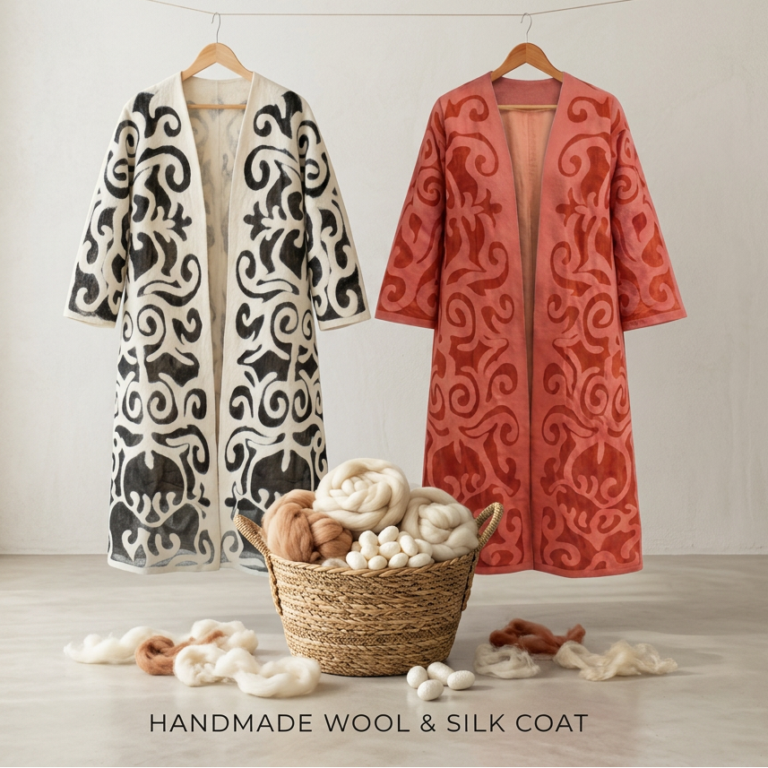 Silk / Wool Long Coat